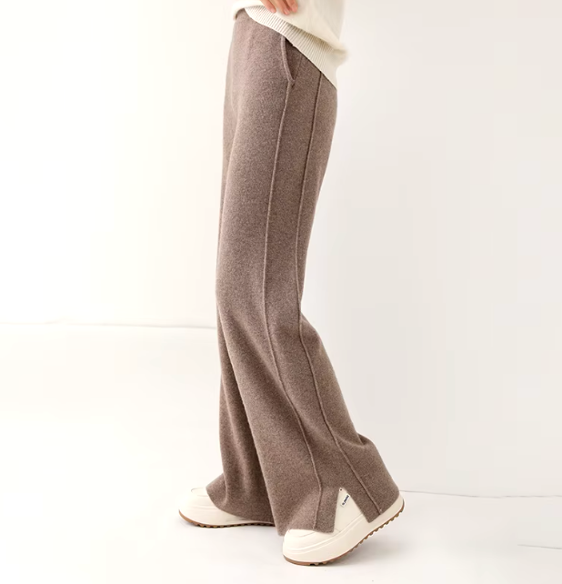 Wide Leg Wool Trousers For Women