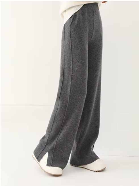 Wide Leg Wool Trousers For Women