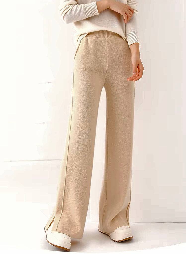 Wide Leg Wool Trousers For Women