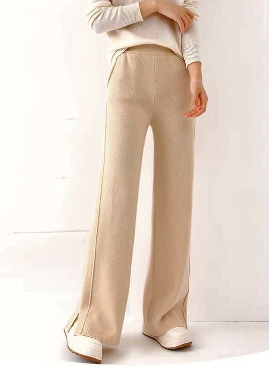 Wide Leg Wool Trousers For Women