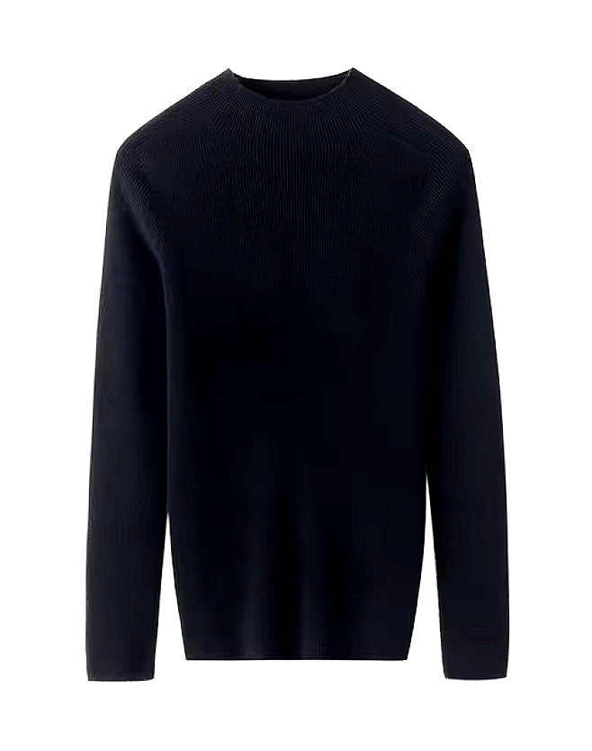 High Neck Cashmere Ribbed Turtleneck Sweater