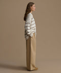 Soft Striped Cashmere Cardigan