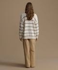 Soft Striped Cashmere Cardigan