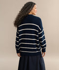Soft Striped Cashmere Cardigan