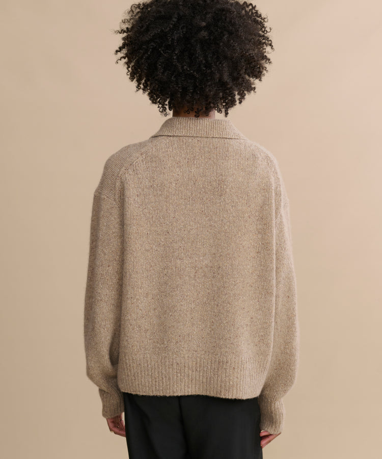 Cashmere Polo Soft Long Sleeve Sweater
