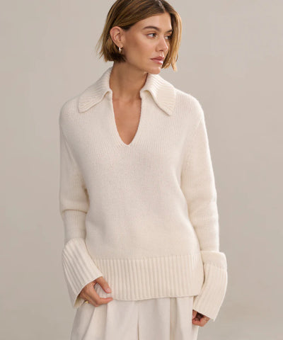 Deep V-Neck Cashmere Cardigan