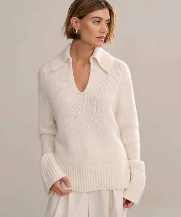 Deep V-Neck Cashmere Cardigan