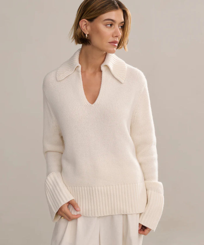 Deep V-Neck Cashmere Cardigan
