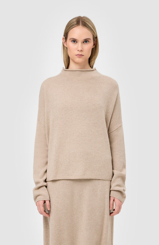 Cashmere Sweater & Midi Skirt Set
