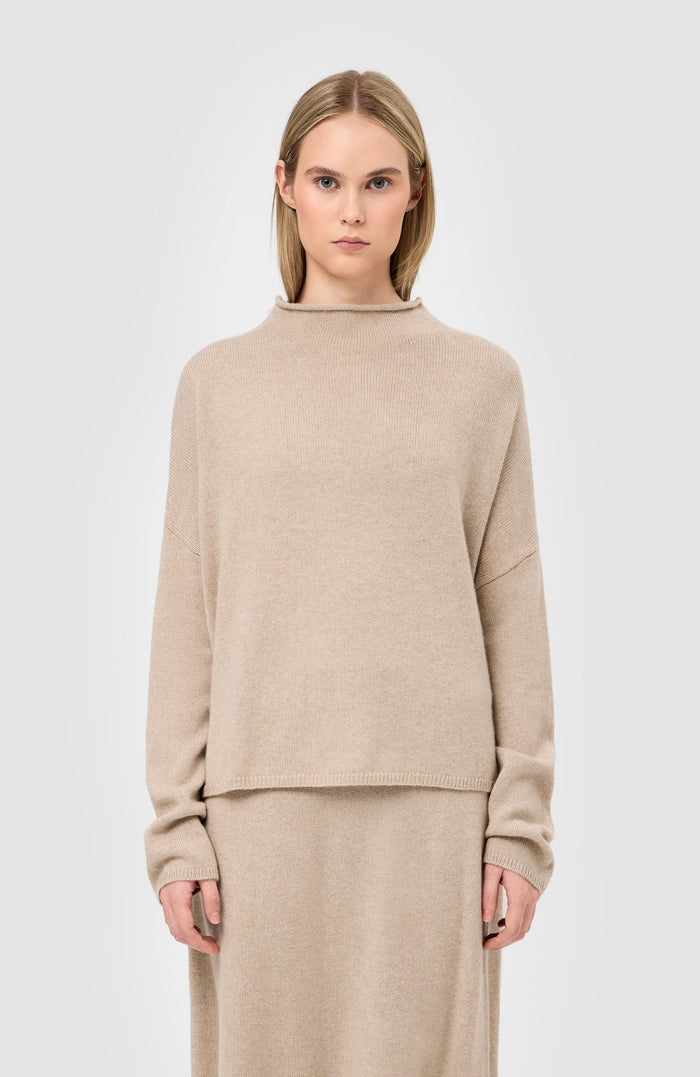 Cashmere Sweater & Midi Skirt Set