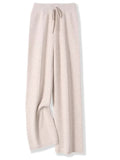 Wide Leg Knitted Wool Trousers