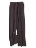Wide Leg Knitted Wool Trousers