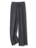 Wide Leg Knitted Wool Trousers