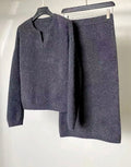 Cashmere Sweater & Midi Skirt Set