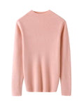 High Neck Cashmere Ribbed Turtleneck Sweater