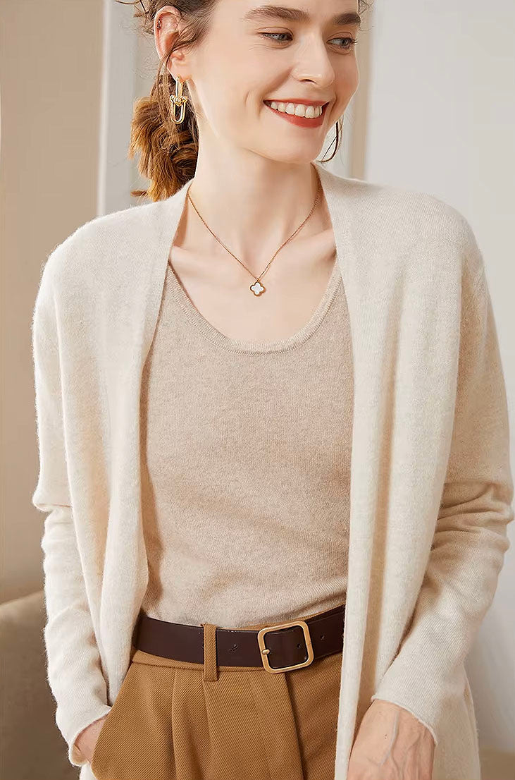Long Sleeved Cashmere Cardigan