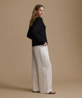 Light Cashmere & Cotton Blend Pants