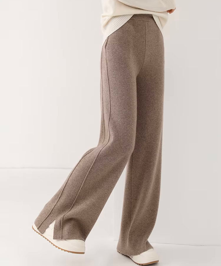 Wide Leg Wool Trousers For Women