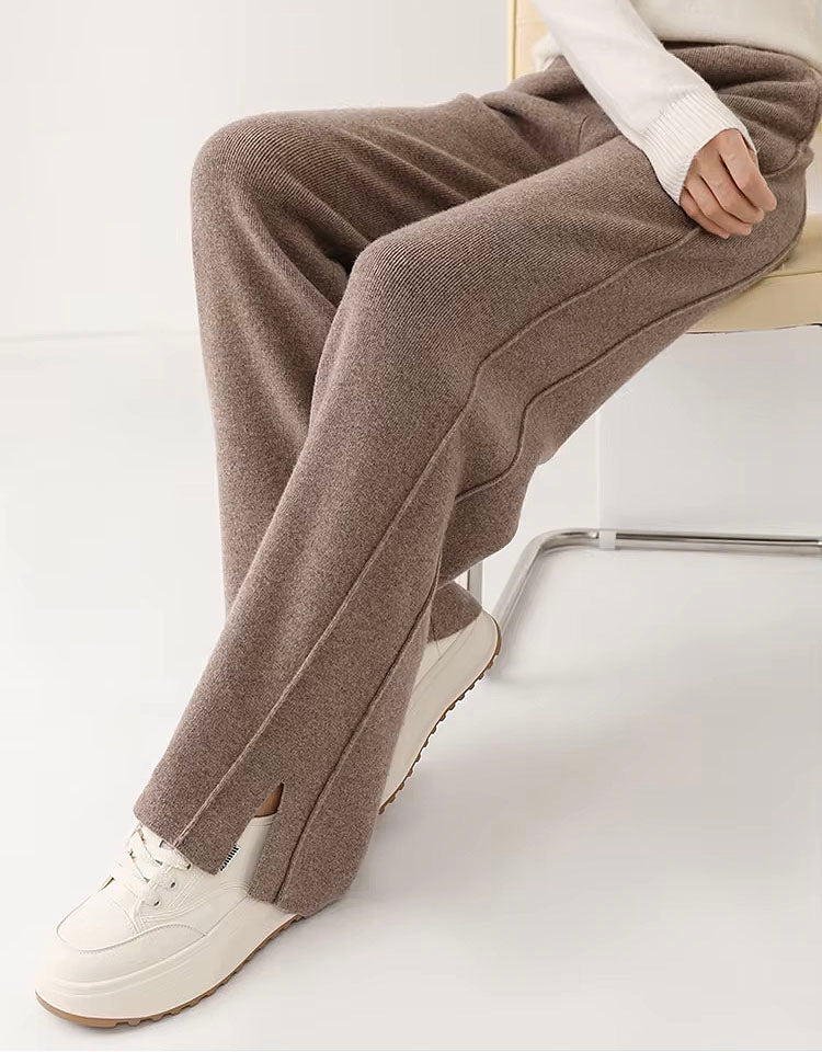 Wide Leg Wool Trousers For Women