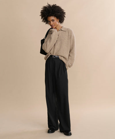 Cashmere & Cotton Tailored Pants