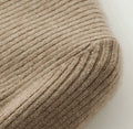 Wool Ribbed Knit Midi Dress