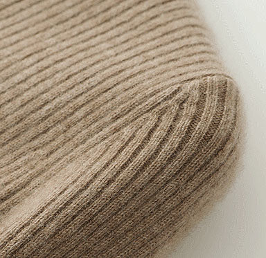 Wool Ribbed Knit Midi Dress