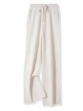Wide Leg Knitted Wool Trousers
