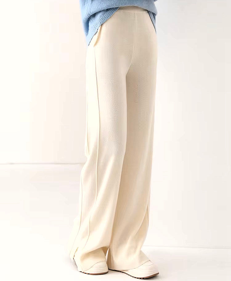 Wide Leg Wool Trousers For Women